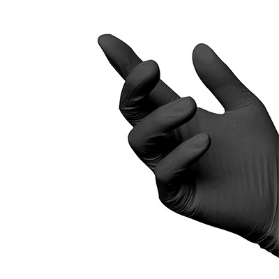 Black Powder Free Nitrile Gloves